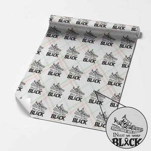 In May We Wear Black Wrapping Paper Roll Melanoma Support Family Gift TS12 Christmas Plaid Print Your Wear