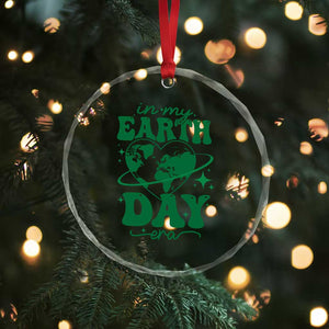 In My Earth Day Era Crystal Glass Ornament Cute Groovy Planet Heart TS02 Print Your Wear