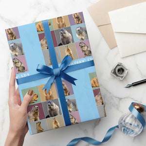 In My Groundhog Era Wrapping Paper Roll Funny Woodchuck TS02 Light Blue Print Your Wear