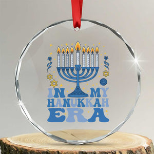 In My Hanukkah Era Crystal Glass Ornament Festival Of Lights Gift TS12 Transparent Glass 3'' Circle Print Your Wear