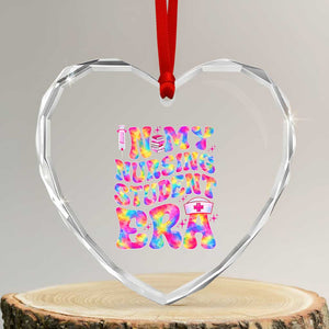 In My Nursing Student Era Heart Crystal Glass Ornament Future Nurse Gift