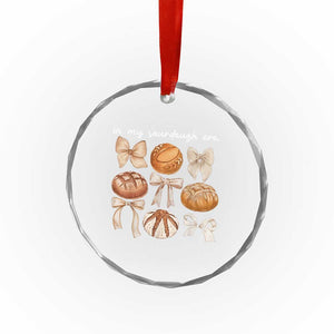 In My Sourdough Era Crystal Glass Ornament Coquette Bows Baking Bread Lover TS14 Print Your Wear
