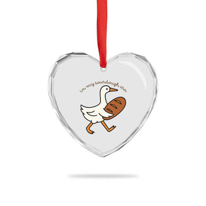 In My Sourdough Era Heart Crystal Glass Ornament Funny Silly Goose Sourdough TS14 Print Your Wear