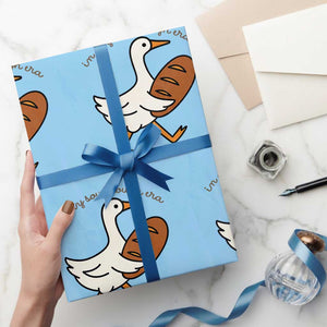 In My Sourdough Era Wrapping Paper Roll Funny Silly Goose Sourdough TS14 Light Blue Print Your Wear