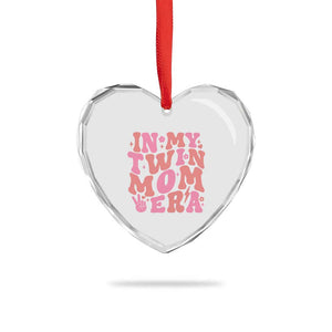 In My Twin Mom Era Heart Crystal Glass Ornament Funny Mama Twin Pregnancy Announcement TS12 Print Your Wear