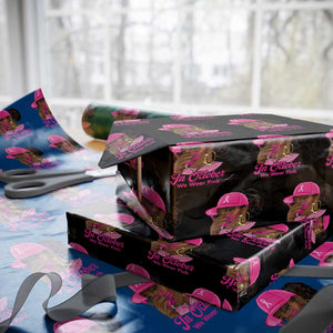In October We Wear Pink Wrapping Paper Roll Black Women Breast Cancer Awareness TS11 Black Print Your Wear