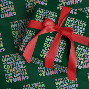 Inappropriate Adult Wrapping Paper Roll Funny My Yeast Infection Roulette Game TS10 Green Print Your Wear