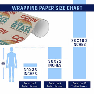 Inappropriate Cornhole Wrapping Paper Roll Retro Funny Adult Humor Cornstar Your Hole Is My Goal TS10 Print Your Wear