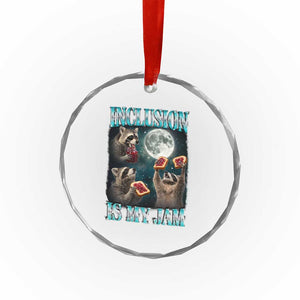 Inclusion Is My Jam Crystal Glass Ornament Raccoon Meme Neurodiversity SPED Teacher Gift TS10 Print Your Wear