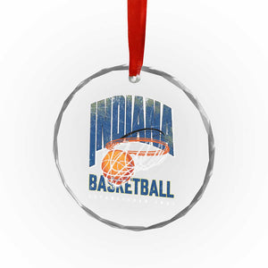 Indiana Basketball Throwback Crystal Glass Ornament Retro Hoop Graphic for IN Fans Since 1967 TS02 Print Your Wear