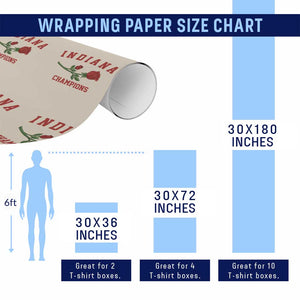 Indiana Champions Rose Hoosier State Graphic Wrapping Paper Roll Game Day Sports Pride TS02 Print Your Wear