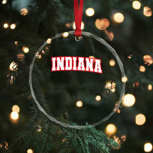 Indiana Fan Crystal Glass Ornament Vintage Athletic Sports Game Day TS10 Print Your Wear