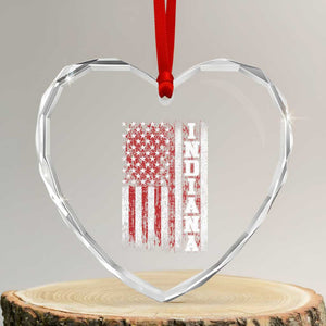 Indiana Fan Heart Crystal Glass Ornament Classic Retro City USA Flag Patriotic American TS10 Transparent Glass 3'' Heart Print Your Wear