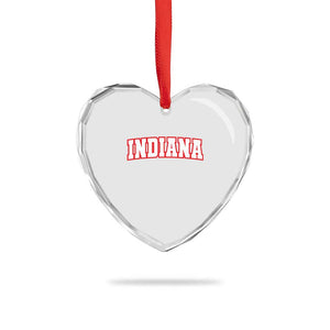 Indiana Fan Heart Crystal Glass Ornament Vintage Athletic Sports Game Day TS10 Print Your Wear