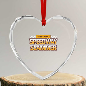 Indiana Speedway Slammer 2025 Heart Crystal Glass Ornament Detention Prison TS02 Transparent Glass 3'' Heart Print Your Wear