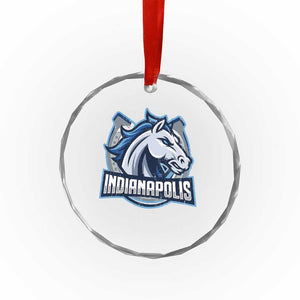 IFC Game Day Crystal Glass Ornament Blue Football Lover Equine Shoe TS11 Print Your Wear