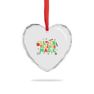 Inspirational Black Teacher Magic Heart Crystal Glass Ornament African American History Month TS12 Print Your Wear