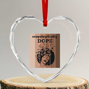 Inspirational Black Women Gift Heart Crystal Glass Ornament Unapologetically Dope TS12 Transparent Glass 3'' Heart Print Your Wear