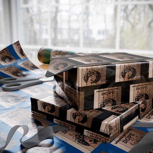Inspirational Black Women Gift Wrapping Paper Roll Unapologetically Dope TS12 Black Print Your Wear