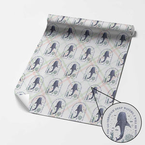 Inspirational Christian Bible Verse Isaiah 43:2 Whale Shark Wrapping Paper Roll When You Go Through Deep Waters I Will Be With You TS02 Christmas Plaid Print Your Wear