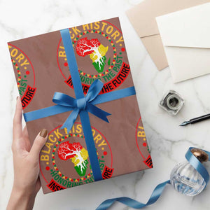 Inspiring The Future Honoring The Past Wrapping Paper Roll African American Heritage TS12 Mocha Print Your Wear