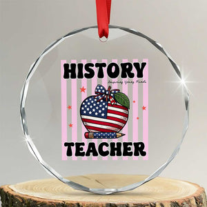 Inspiring Young Minds Teacher Crystal Glass Ornament 250th Anniversary Educator Gift TS12 Transparent Glass 3'' Circle Print Your Wear