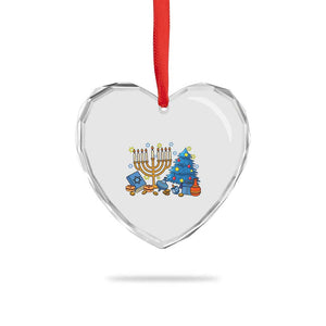 Interfaith Christmas Hanukkah Heart Crystal Glass Ornament Celebration Festival Of Lights Gift TS12 Print Your Wear