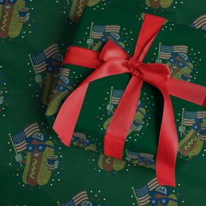 International Dot Day Hotdog Wrapping Paper Roll Red White Blue Polka Dots