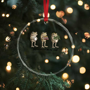 Introverted Moms Club Frog Graphic Crystal Glass Ornament Funny Mothers Day Gift TS12 Print Your Wear