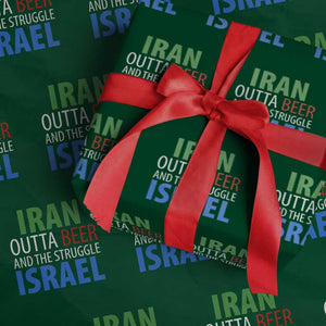 Iran And Israel Political Satire Wrapping Paper Roll The Great Beer Struggle