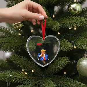 Iran Forgot Our President Has 34 Felonies Heart Crystal Glass Ornament Funny Political Satire TS12 Print Your Wear