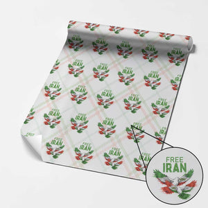 Iranian Flag Peace Doves Wrapping Paper Roll Free Iran Freedom Statement Gift TS12 Christmas Plaid Print Your Wear