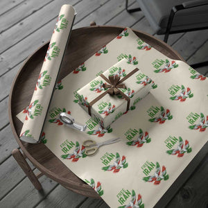 Iranian Flag Peace Doves Wrapping Paper Roll Free Iran Freedom Statement Gift TS12 Beige Print Your Wear