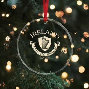 Ireland Erin Go Bragh Est 1922 Crystal Glass Ornament Irish Pride Vintage Harp TS11 Print Your Wear