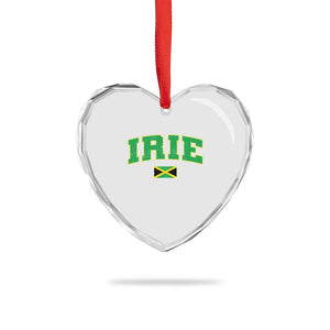 Irie Jamaican Rasta Heart Crystal Glass Ornament Funny Jamaica Jamaican Flag Rasta Reggae Roots TS10 Print Your Wear