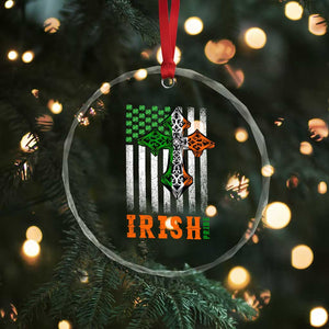 Irish American Pride Celtic Cross USA Flag Crystal Glass Ornament St Patricks Day Gift TS12 Print Your Wear