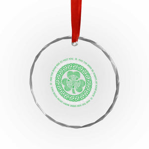Irish Blessing May The Road Rise To Meet You Crystal Glass Ornament Celtic Knot Shamrock TS11 Print Your Wear