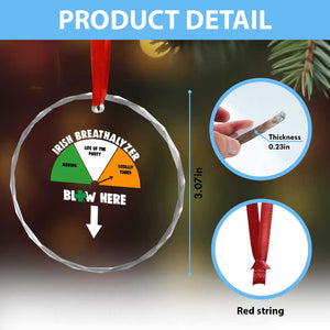 Irish Breathalyzer Blow Here Funny Drinking Gauge Crystal Glass Ornament St Patricks Day Party Offensive Adult Humor TS02 Print Your Wear