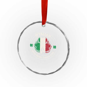 Irish Italian Pride Crystal Glass Ornament O'Talian Irish Heart Italian Soul St Patricks Day TS11 Print Your Wear