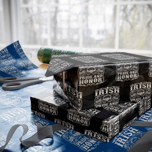 Irish Pride And Honor Wrapping Paper Roll Vintage Claddagh Ring Celtic Knot TS11 Black Print Your Wear