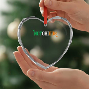 Irish Pride Boxing Fighting Notorious Heart Crystal Glass Ornament Irish Flag Lucky Shamrock Graphic TS10 Print Your Wear