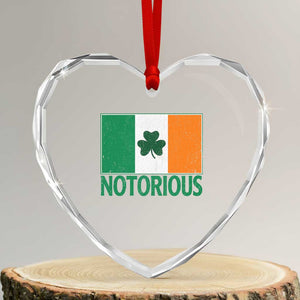 Irish Pride Boxing Fighting Notorious Heart Crystal Glass Ornament Vintage Ireland Flag Irish Retro Throwback TS10 Transparent Glass 3'' Heart Print Your Wear