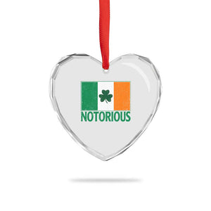 Irish Pride Boxing Fighting Notorious Heart Crystal Glass Ornament Vintage Ireland Flag Irish Retro Throwback TS10 Print Your Wear