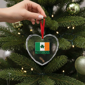 Irish Pride Boxing Fighting Notorious Heart Crystal Glass Ornament Vintage Ireland Flag Irish Retro Throwback TS10 Print Your Wear