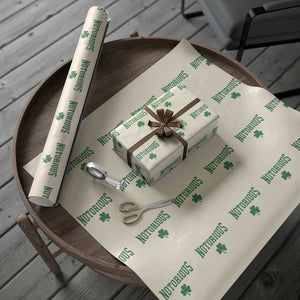 Irish Pride Boxing Fighting Notorious Wrapping Paper Roll Retro Shamrock Varsity Irish Lucky Clover Graphic TS10 Beige Print Your Wear