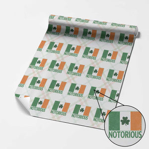 Irish Pride Boxing Fighting Notorious Wrapping Paper Roll Vintage Ireland Flag Irish Retro Throwback TS10 Christmas Plaid Print Your Wear