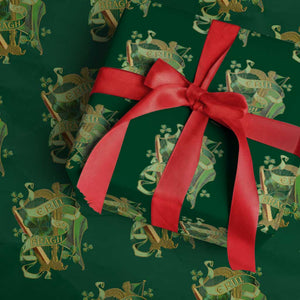 Irish Pride Wrapping Paper Roll Erin Go Bragh Harp Shamrock St Patrick's Day TS11 Green Print Your Wear