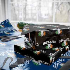 Irish Pride Wrapping Paper Roll Ireland Shamrock Flag St Patricks Day TS11 Black Print Your Wear