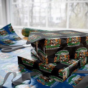 Irish Pride Wrapping Paper Roll The Devil Whispers You Can't Withstand The Storm The Irishman Replies TS11 Black Print Your Wear
