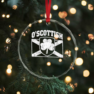 Irish-Scots Irish Scottish Crystal Glass Ornament O'Scottish Vintage Shamrock TS11 Print Your Wear